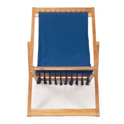 Coco Teak Timber & Fabric Sling Beach Chair