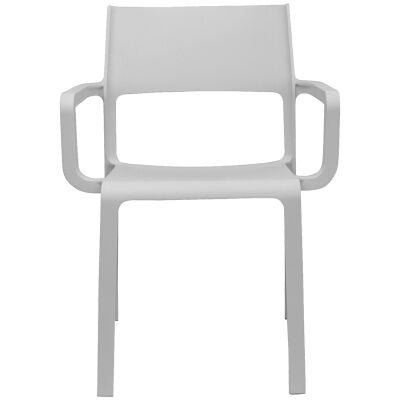 Trill Italian Made Commercial Grade Indoor / Outdoor Dining Armchair, White