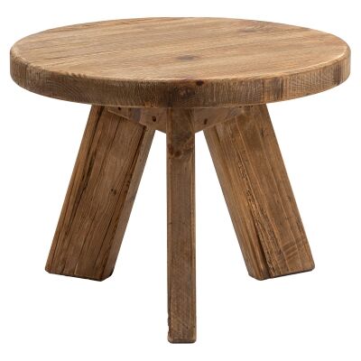 Bexhill Recycled Timber Round Coffee Table, 60cm