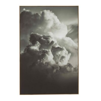 Dark Clouds Handmade Framed Canvas Wall Art, 120cm