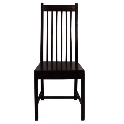 Neasham Solid Mango Wood Timber Dining Chair - Dark Chocolate