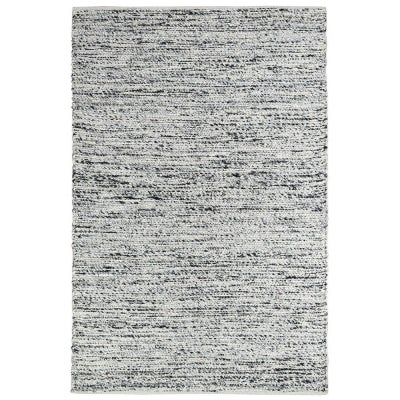 Alby Handwoven Wool Rug, 230x160cm, Black / Cream