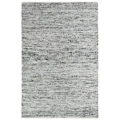 Alby Handwoven Wool Rug, 330x240cm, Black / Cream