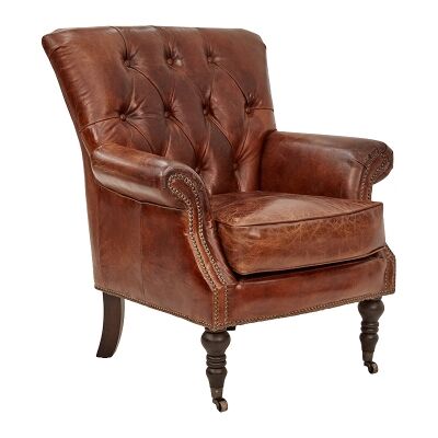 Elston Aged Leather Armchair