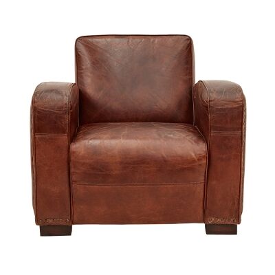 Guildford Aged Leather Club Armchair