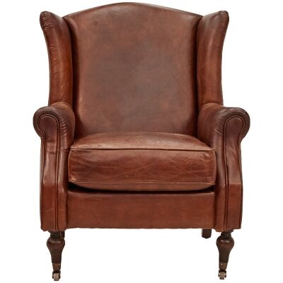 Dickinson Aged Leather Armchair