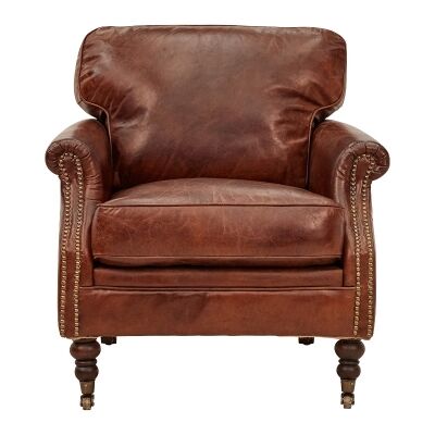 Edinburgh Aged Leather Armchair 