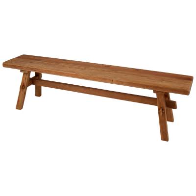 Amalfi Elroi Reclaimed Pine Timber Trestle Dining Bench, 180cm