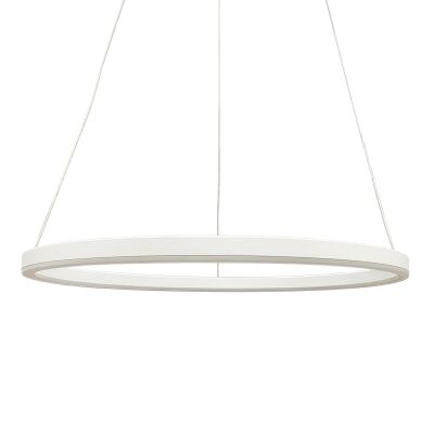 Kiran LED Ring Circle Pendant Light, 100cm, White