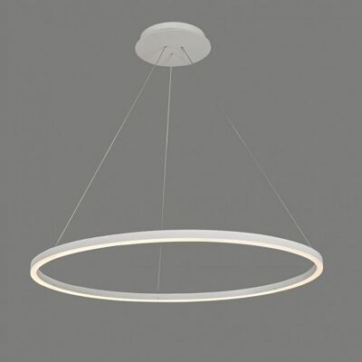 Kiran LED Ring Circle Pendant Light, 80cm, White