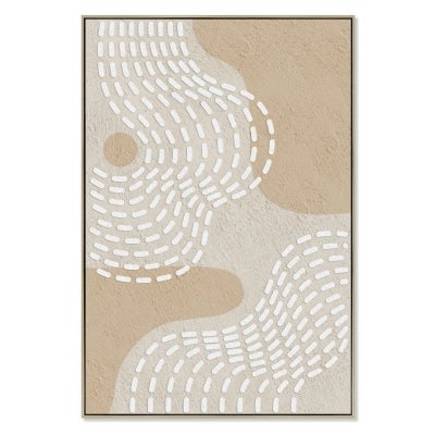 Zanui Framed Enhanced Abstract Canvas Wall Art Print, 120cm