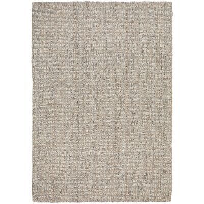 Arabella Hand Loomed Wool & Jute Rug, 165x115cm, Grey / Natural