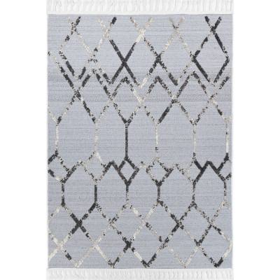 Ares Dorian Geometric Modern Rug, 330x240cm, Grey / Taupe