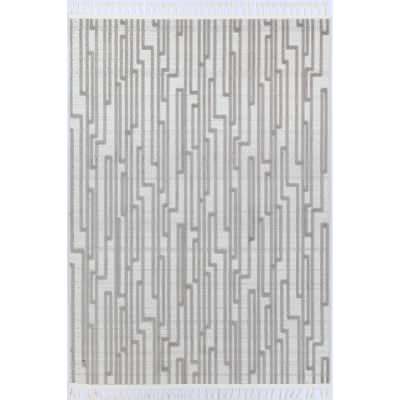 Ares Naxos Geometric Modern Rug, 330x240cm, Beige / Taupe