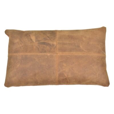 Napa Leather Lumbar Cushion, Tan