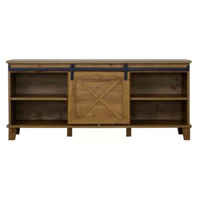 Oxford Sliding Door TV Unit, 120cm, Antique Natural