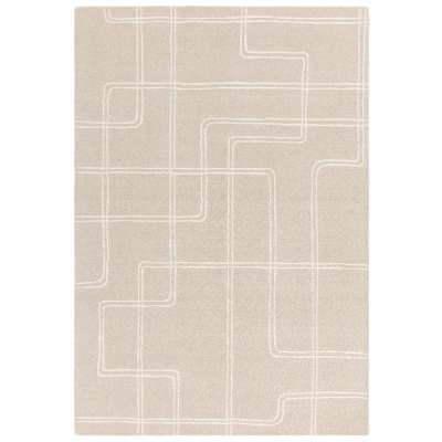 Asiatic Ada Hand Tufted Designer Wool Rug, 120x170cm, Sand