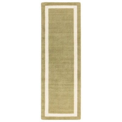 Asiatic Albi Hand Tufted Designer Wool Runner Rug, 68x240cm, Green