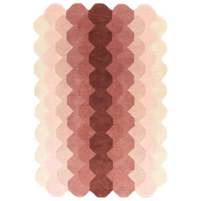 Asiatic Hive Wool Rug, 160x230cm, Pink