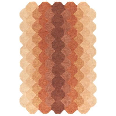 Asiatic Hive Hand Tufted Designer Wool Rug, 200x290cm, Rust