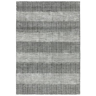 Asiatic Ives Xavier Hand Woven Designer Cotton & Jute Rug, 120x170cm, Grey