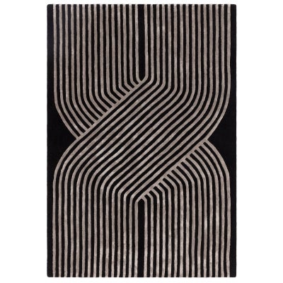 Asiatic Matrix Solsitice Hand Tufted Designer Wool Rug, 200x300cm, Gunmetal