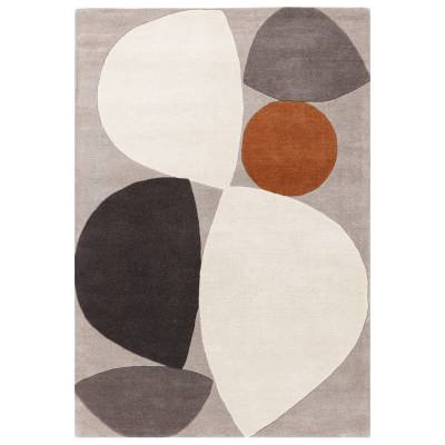 Asiatic Reef Mid Centry Hand Tufted Designer Wool Rug, 160x230cm, Grey