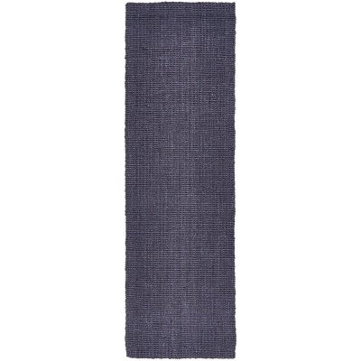 Atrium Barker Jute Runner Rug, 400x80cm, Navy