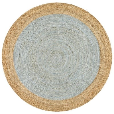 Atrium Polo Jute Round Rug, 240cm, Blue