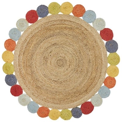 Miss Daisy Hand Braided Jute Round Rug, 240cm