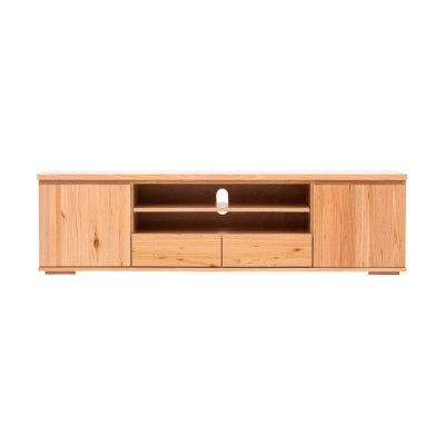Marigot Tasmanian Oak Timber 2 Door 2 Drawer TV Unit, 180cm