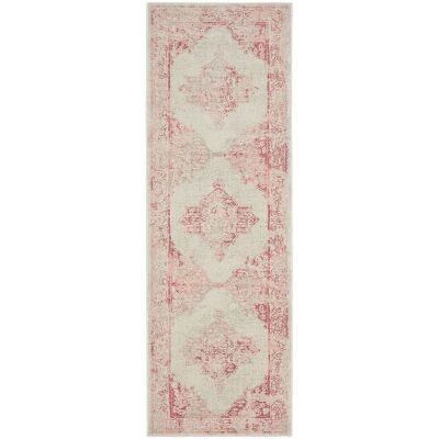 Avenue No.702 Tribal Runner Rug, 400x80cm, Rose / Beige