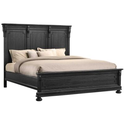 Stanwell Timber Bed, King, Aged Black
