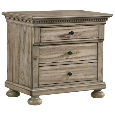 Stanwell Timber Bedside Table, Provincial Grey