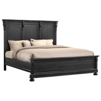 Stanwell Timber Bed, Queen, Aged Black