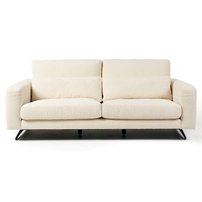 Austin Boucle Fabric Sofa, 3 Seater, Ivory