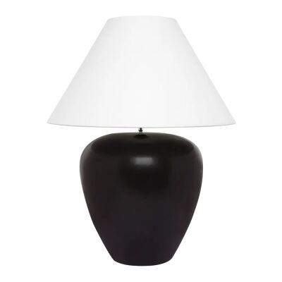 Picasso Ceramic Base Table Lamp, Black / White