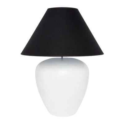 Picasso Ceramic Base Table Lamp, White / Black