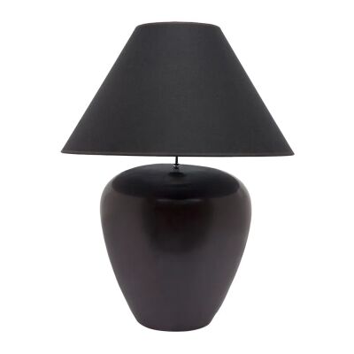 Picasso Ceramic Base Table Lamp, Black