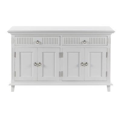 Skansen Mahogany Timber 4 Door 2 Drawer Buffer Table, 145cm