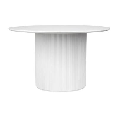 Arlo Wooden Round Dining Table, 120cm, White