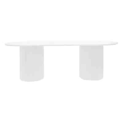 Arlo Wooden Oval Dining Table, 240cm, White