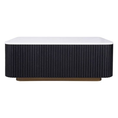 Mason Marble & Oak Coffee Table, 100cm, Black