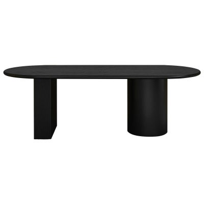 Brunella Wooden Oval Dining Table, 240cm, Black