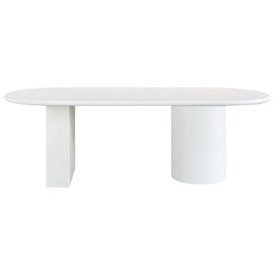 Brunella Wooden Oval Dining Table, 240cm, White