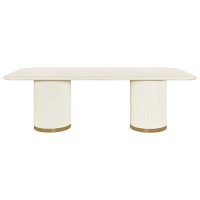 Eli Wooden Dining Table, 240cm, Ivory