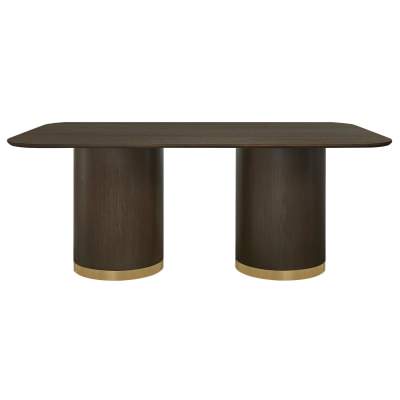 Eli Wooden Dining Table, 200cm, Smoked Oak