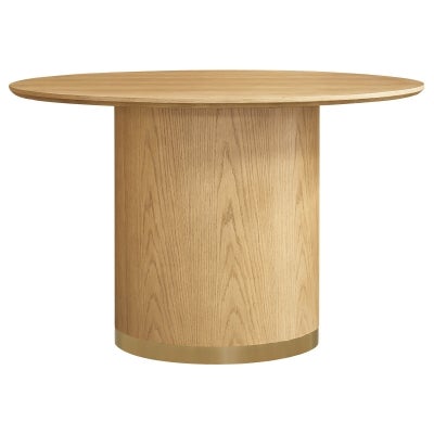 Eli Wooden Round Dining Table, 120cm, Oak