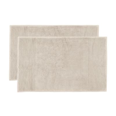 Bambury Elvire Cotton Bath Mat, Pack of 2, Buff