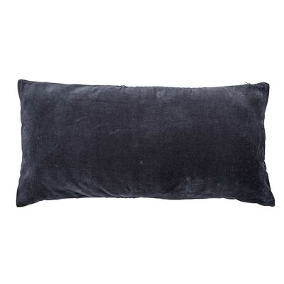 Loches Cotton Velvet Long Lumbar Cushion, Midnight